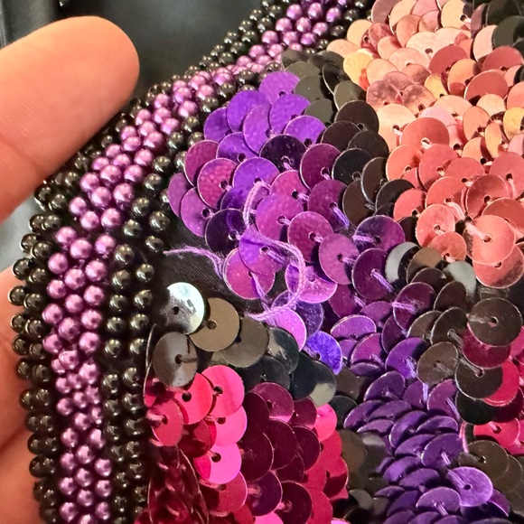 Vintage 1980s Silk Multicolor Fully Sequined & Beaded Dress by Susan Rose 8 - Picture 16 of 16